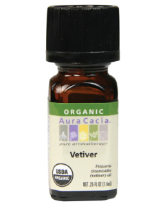 Aura Cacia Organic Vetiver Essential Oil, .25 fl. oz.