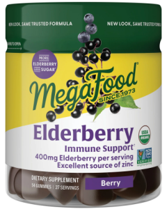 MegaFood Elderberry Immune Support Gummies, 54 Count