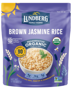 Lundberg Family Farms Organic Regenerative Organic Certified Brown Jasmine Rice, 8oz.