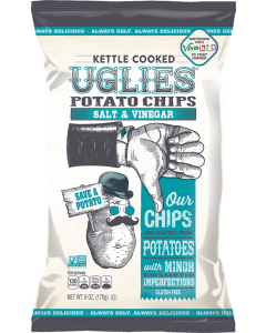 Uglies Kettle Cooked Potato Chips, Salt and Vinegar Flavor