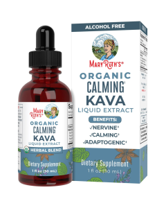 MaryRuth's Organic Calming Kava Liquid Drops, 1oz. - Front view