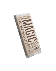 Dr. Bronner's Magic All-One Organic Oat Milk Chocolate Bar, Creamy Mocha Latte, 2.93 oz.