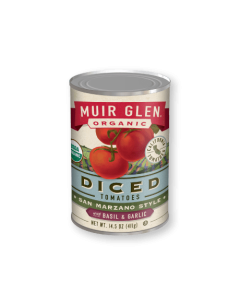 Muir Glen Diced Tomatoes San Marzano Style with Basil & Garlic, 14.5 oz.