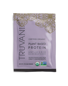 Truvani Plant Based Protein Unflavored Unsweetened Powder Packet - Front view