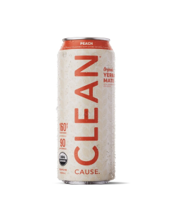 Clean Cause Organic Peach Yerba Mate - Front view