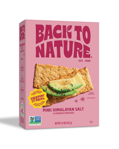 Back to Nature Pink Himalayan Salt Flatbread Crackers - Front view