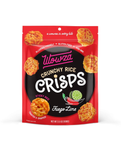 Wowza Fuego-Lime Crunchy Rice Crisps - Front view