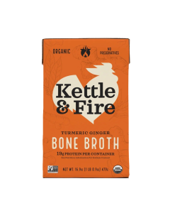 Kettle & Fire Turmeric Ginger Bone Broth - Front view