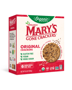 Mary's Gone Crackers Cheezee Plant-Based Cheddar Crackers - Front view