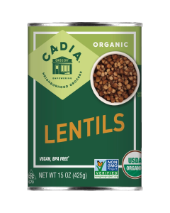 Cadia Canned Organic Lentils - Front view