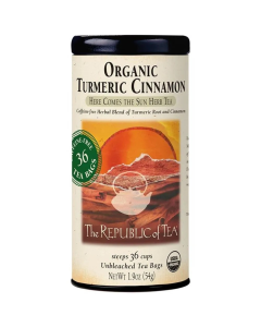 The Republic of Tea Organic Turmeric Cinnamon Tea Bags - Front view