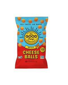 The Good Crisp Company Spicy Cheese Balls - Front view