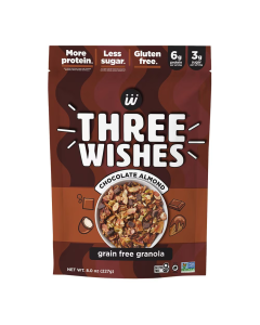 Three Wishes Grain Free Chocolate Almond Granola - Front view