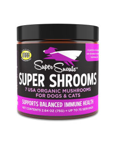 Super Snouts Super Shrooms Mushroom Immune Support Supplement for Dogs and Cats - Front view