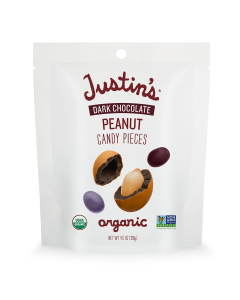 Justin's Dark Chocolate Peanut Candy Pieces - Front view