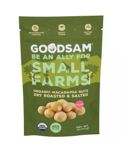 Goodsam Organic Roasted Macadamia Salted Nuts - Front view