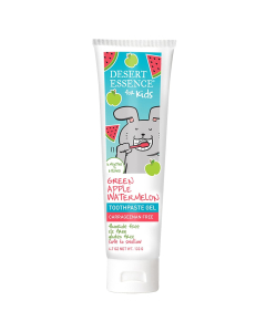 Desert Essence Green Apple Watermelon Gel Toothpaste for Kids - Front view