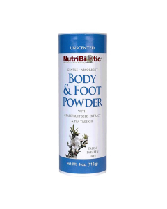 NutriBiotic Body & Foot Powder, Unscented