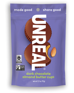 Unreal Dark Chocolate Almond Butter Cups, 3.2 oz.