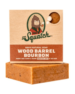 Dr. Squatch Wood Barrel Bourbon Soap Bar, 5 oz.