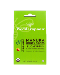 Wedderspoon Organic Manuka Honey Drops, Eucalyptus, 4 oz.