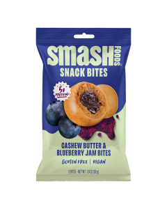 Smash Foods Cashew Butter Blueberry Snack Bites - Front view