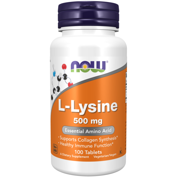 NOW Foods L-Lysine 500 mg - 100 Tablets