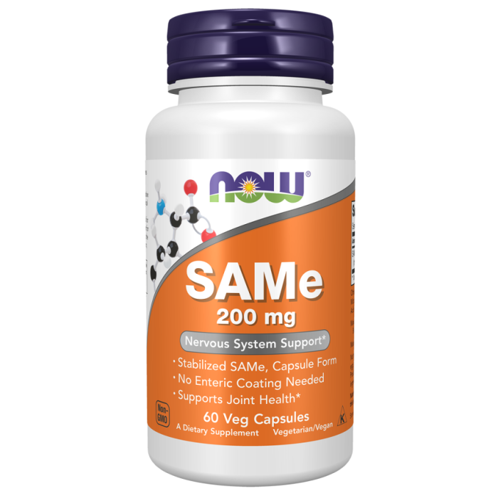 NOW Foods SAMe 200 mg - 60 Veg Capsules