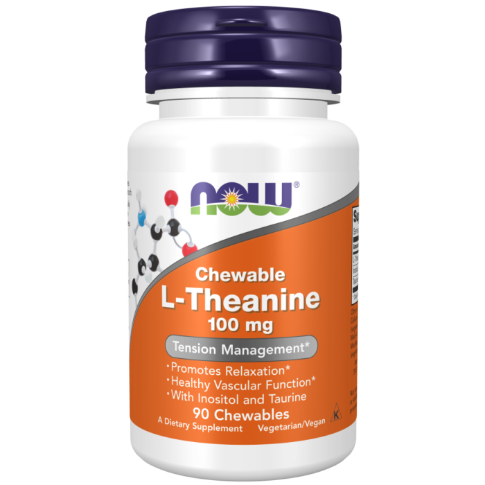 NOW Foods L-Theanine 100 mg - 90 Chewables