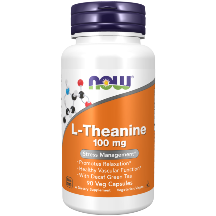 NOW Foods L-Theanine 100 mg - 90 Veg Capsules