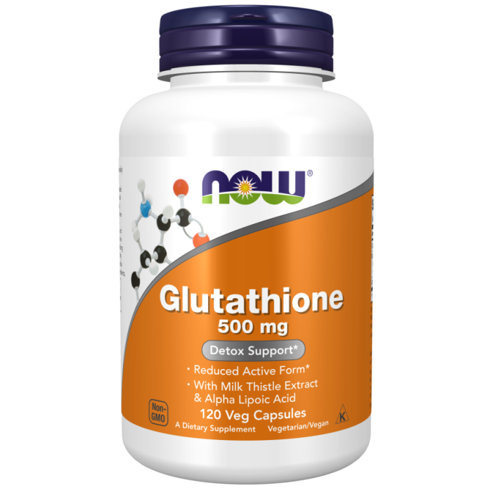 NOW Foods Glutathione 500 mg - 120 Veg Capsules