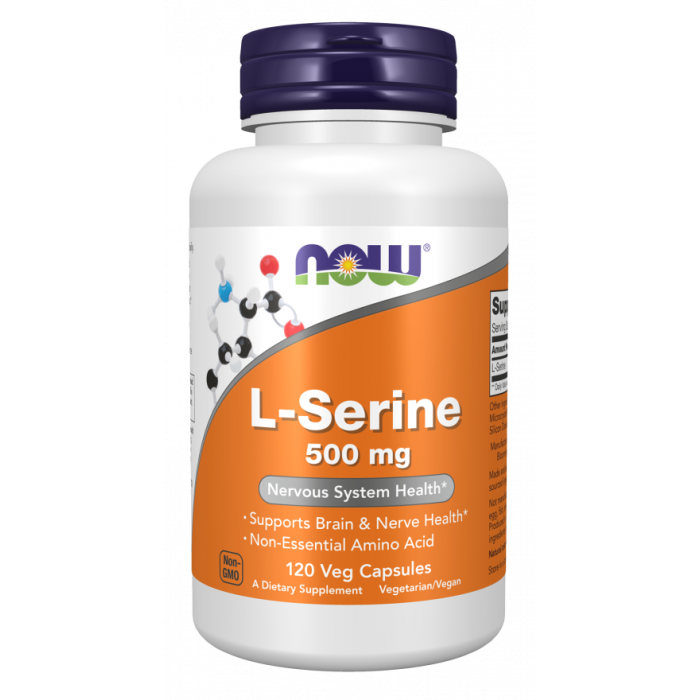 NOW Foods L-Serine 500 mg - 120 Veg Capsules