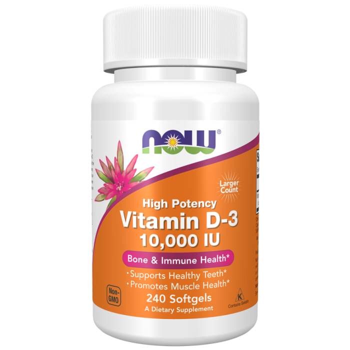 NOW Foods Vitamin D-3 10,000 IU - 240 Softgels