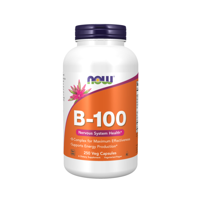 NOW Foods Vitamin B-100 - 250 Veg Capsules