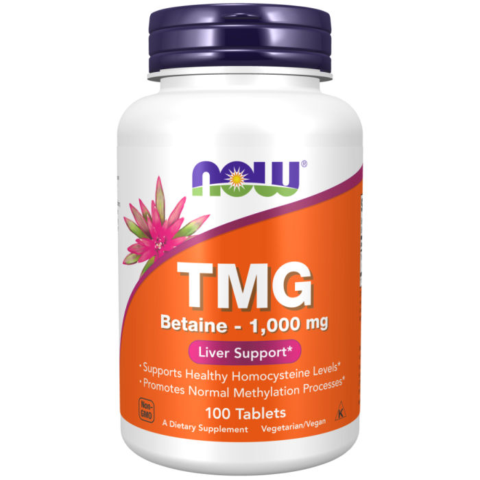 NOW Foods TMG Betaine 1,000 mg - 100 Tablets