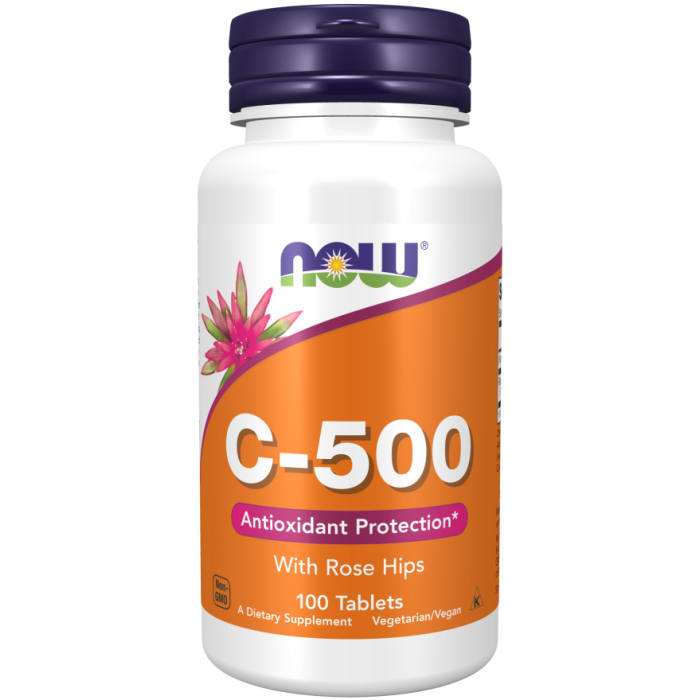 NOW Foods Vitamin C-500 - 100 Tablets