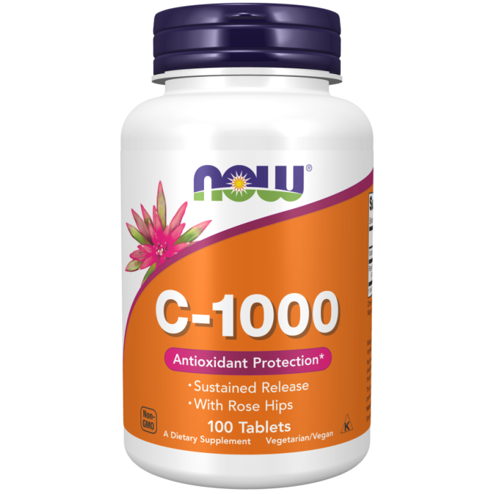 NOW Foods Vitamin C-1000 Sustained Release - 100 Tablets