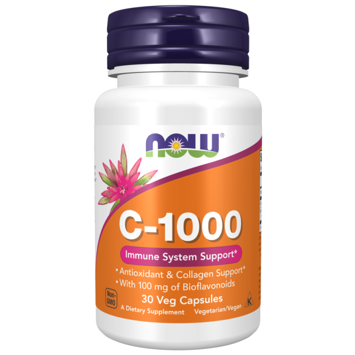 NOW Foods Vitamin C-1000 - 30 Veg Capsules