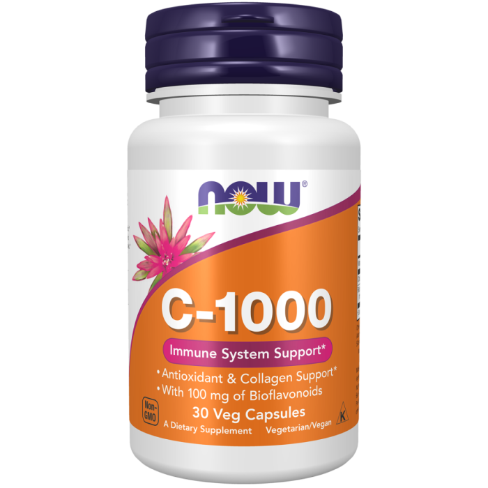 NOW Foods Vitamin C-1000 - 30 Veg Capsules