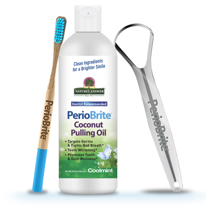 Nature's Answer Periobrite Coconut Pulling Oil - Front view