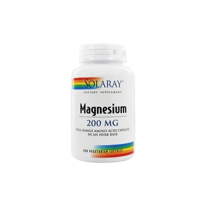 Solaray Magnesium 200 mg., 100 Capsules