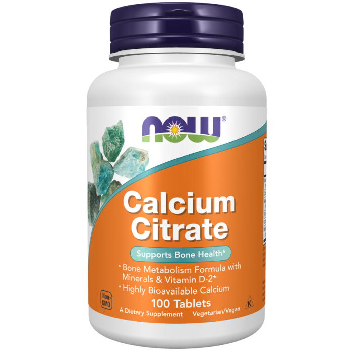 NOW Foods Calcium Citrate - 100 Tablets