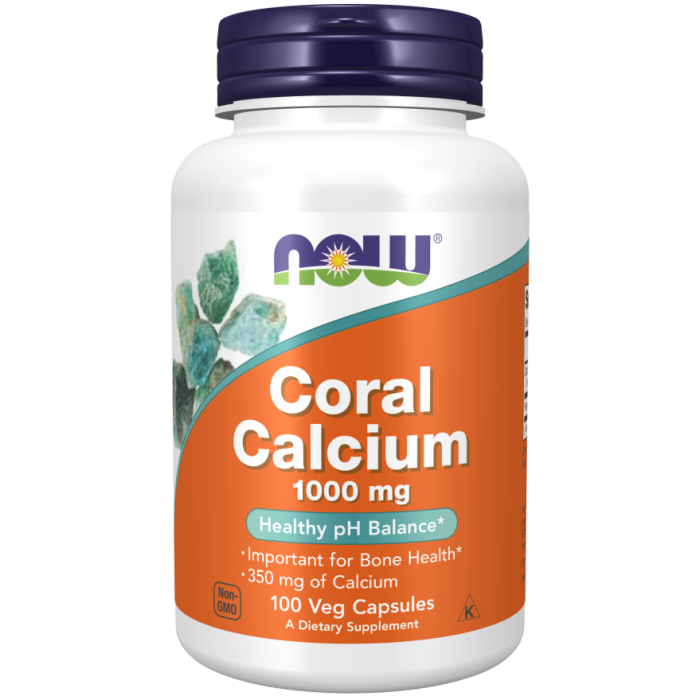 NOW Foods Coral Calcium 1000 mg - 100 Veg Capsules