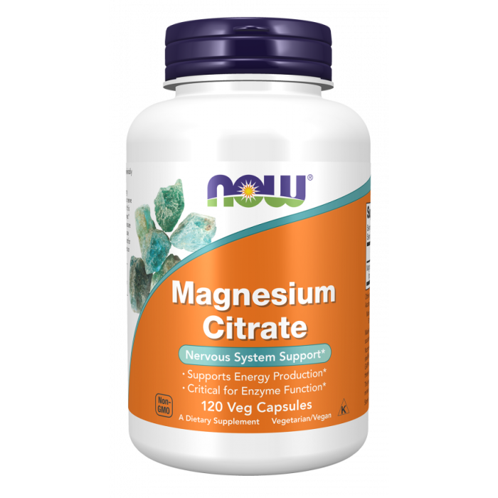 NOW Foods Magnesium Citrate - 120 Veg Capsules