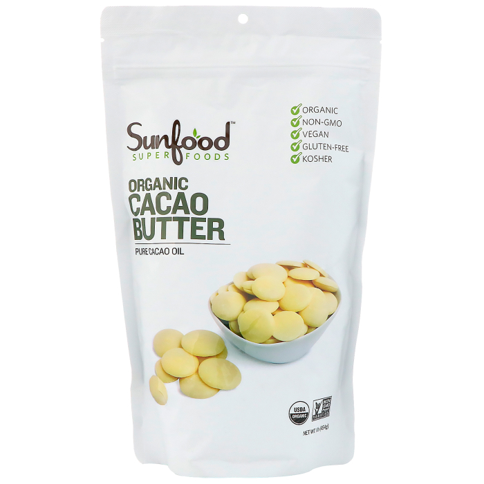 Sunfood Organic Cacao Butter, 1 lb.