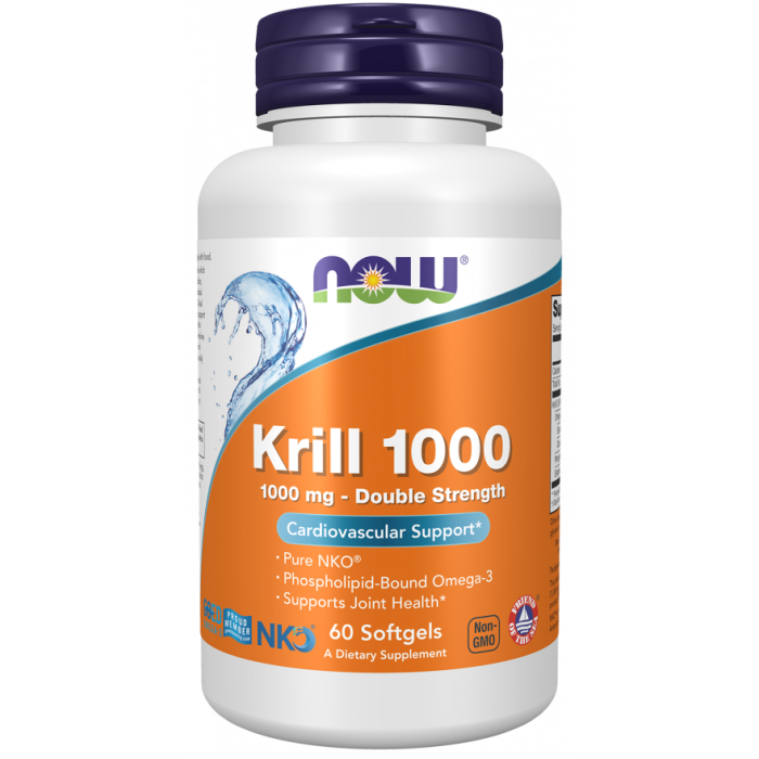 NOW Foods Krill 1000, Double Strength 1000 mg - 60 Softgels