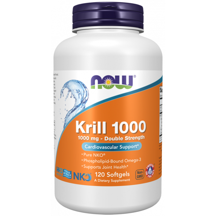 NOW Foods Krill 1000, Double Strength 1000 mg - 120 Softgels