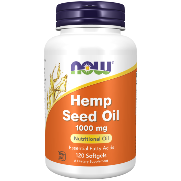 NOW Foods Hemp Seed Oil 1000 mg - 120 Softgels