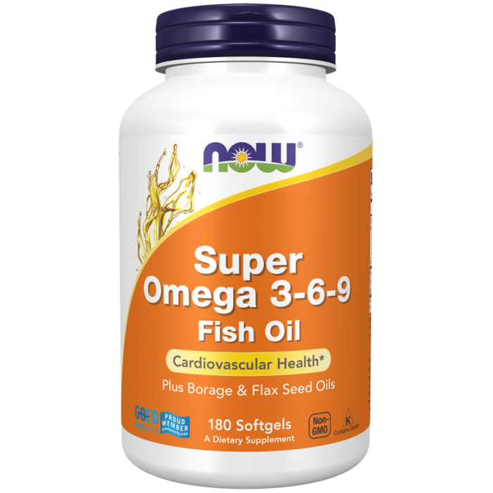 NOW Foods Super Omega 3-6-9 - 180 Softgels