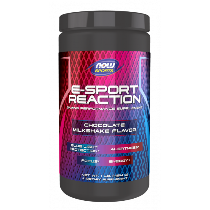 NOW Foods E-Sport Reaction, Chocolate Milkshake Flavor Powder - 1 lb.